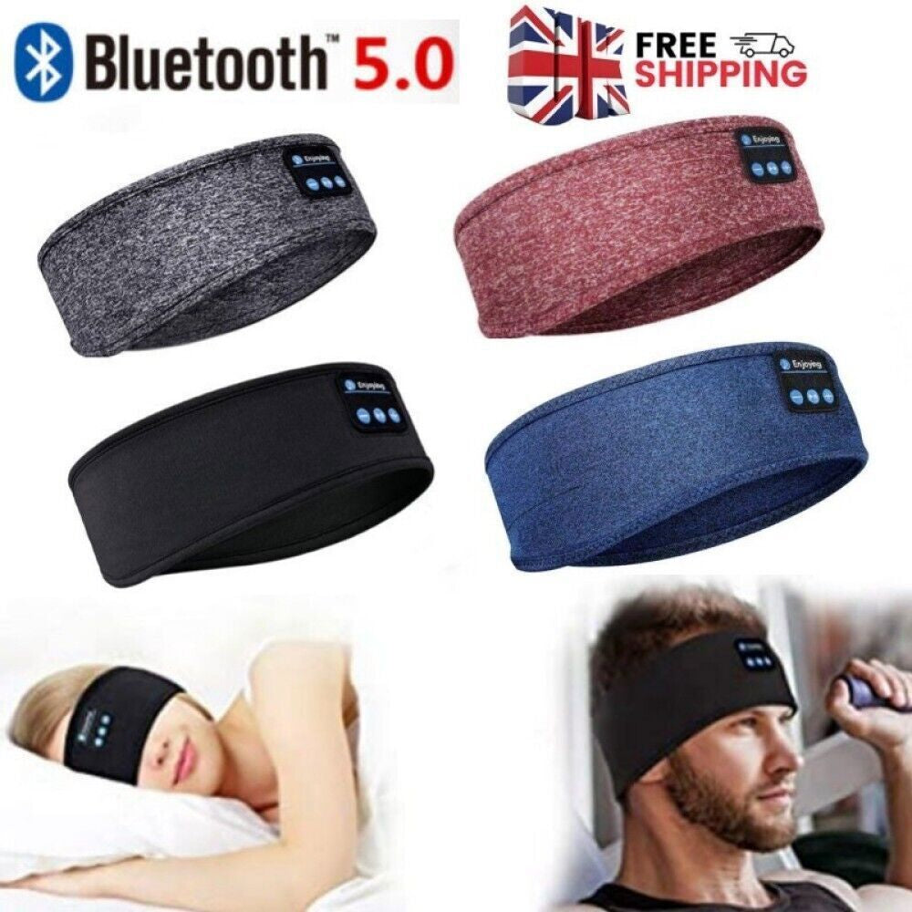 Wireless Bluetooth Headband Sleeping Eye Mask Headphones Headset Music Sports