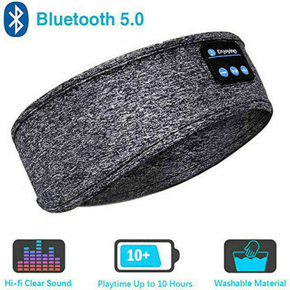 Wireless Bluetooth Headband Sleeping Eye Mask Headphones Headset Music Sports