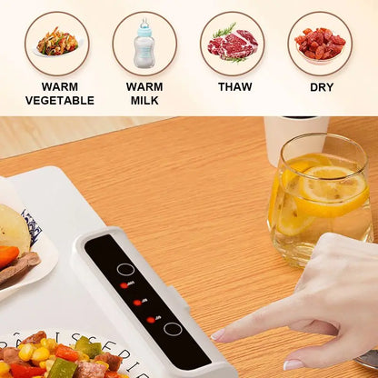 Fast Heating Food Electric Warming Tray Foldable Food Warmer Plate with Adjustable Temperature Control Keeps Food Hot Constant M