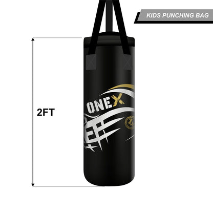 Filled 2FT Junior Kids Punch Bag Boxing Gloves Bag Set MMA Kick Exercise